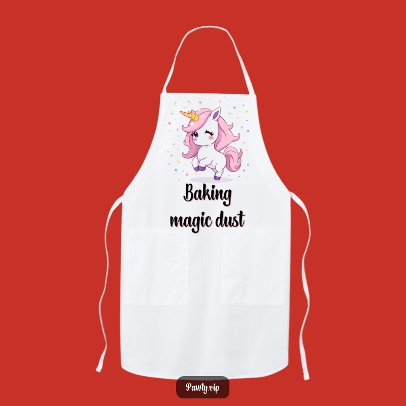 Funny Kawaii Unicorn Apron: Shimmering Mane Dancing While You Cook Up Fun