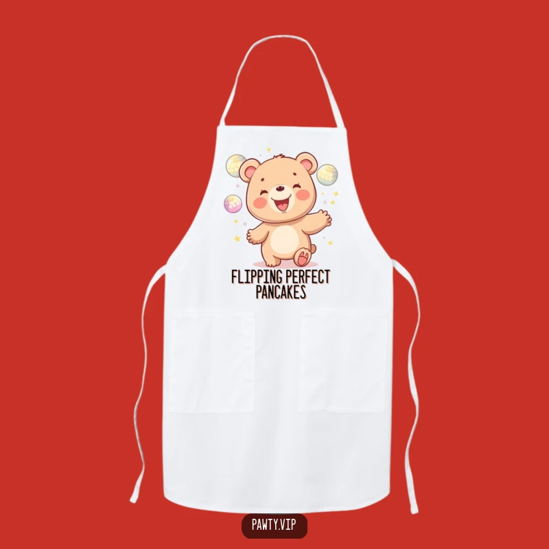 Funny Disco Bear Juggling Apron: Cook in Style with This Hilarious Party Accessory