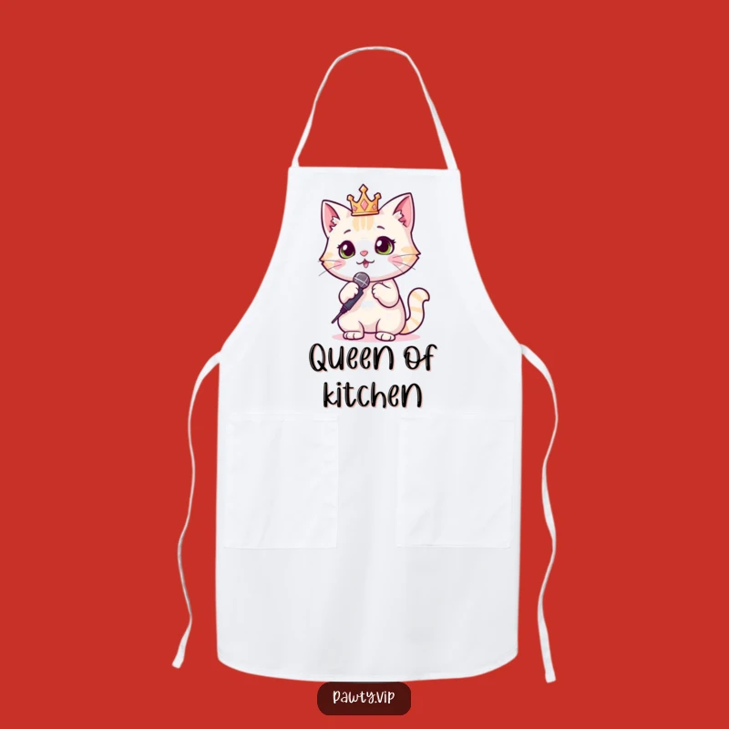 Funny Cat Apron: Cook Like a Queen of the Stage!