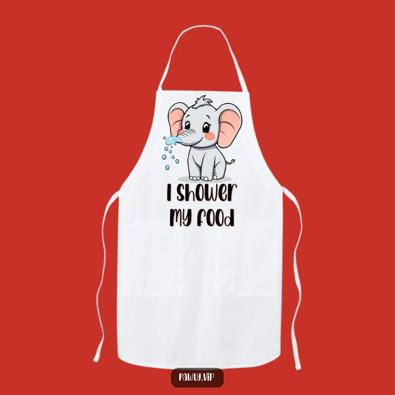 Funny Elephant Sparkle Spray Apron: Hilarious Kitchen Wear for Playful Cooks