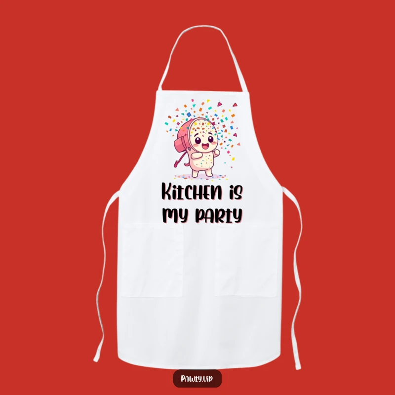 Funny Confetti Cannon Apron: Cook Up Fun with this Festive Kitchen Companion