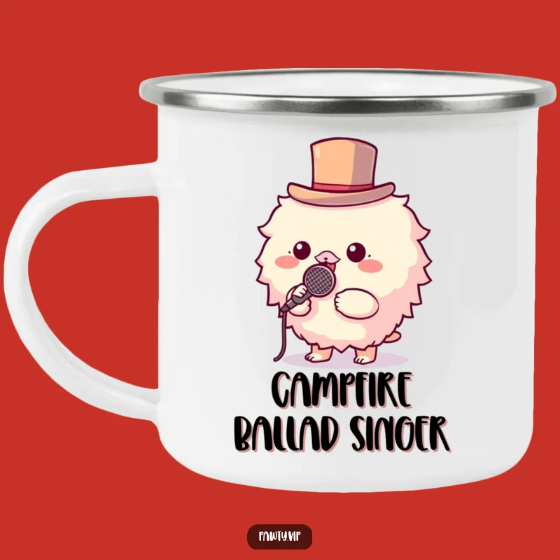Funny Campfire Performer Mug: Fluffy Top Hat Star's Outdoor Gift