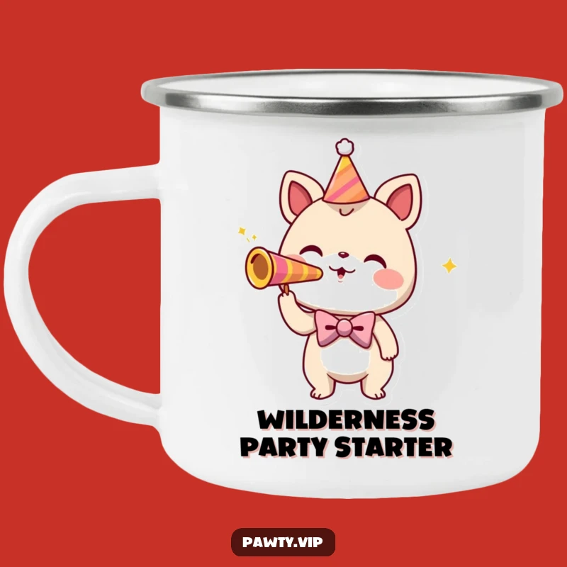 Funny Campfire Party Mug: Bowtie Creature's Horn Blower Outdoor Gift