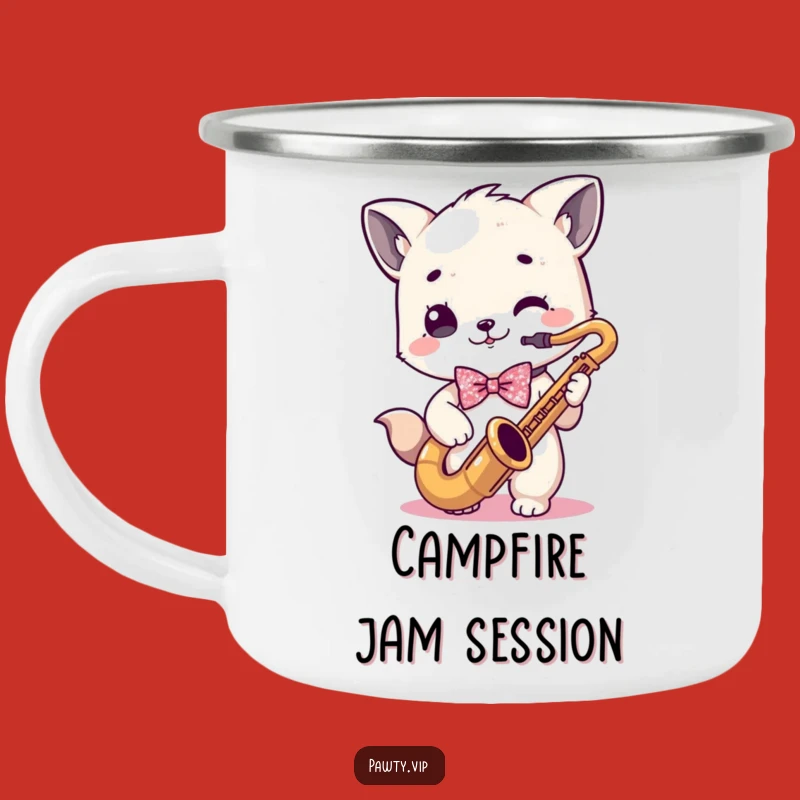 Funny Kawaii Animal Campfire Jazz Mug - Outdoor Music Gift