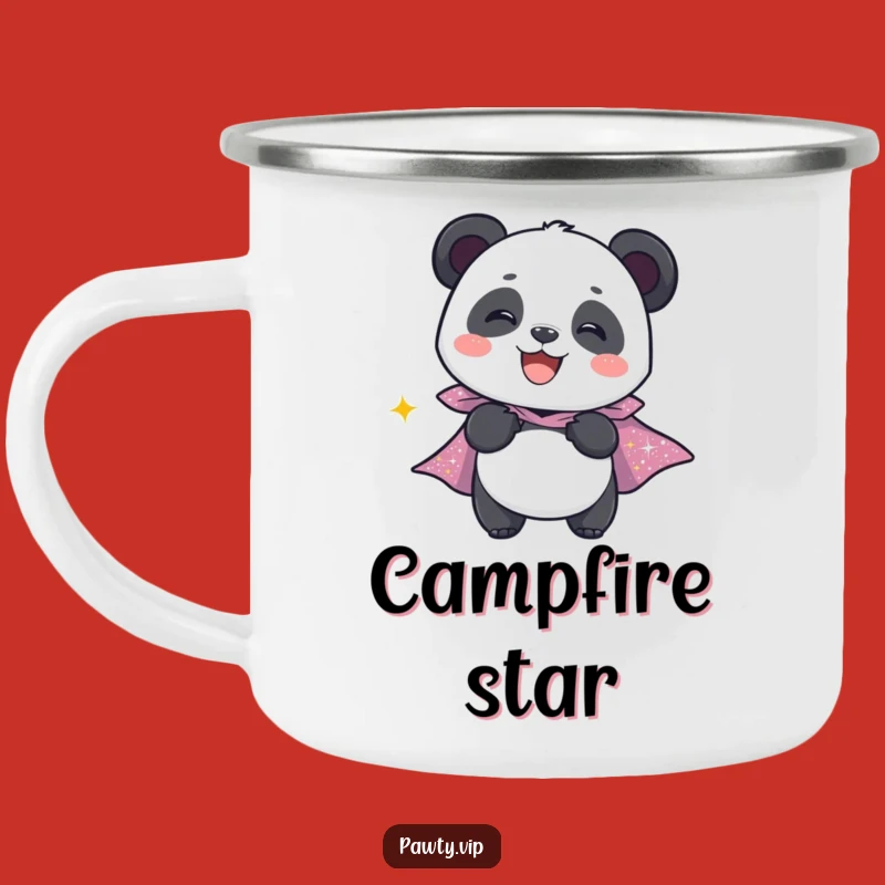 Funny Panda Camp Mug: Heroic Adventures Outdoors, Your Rugged Funny Gift