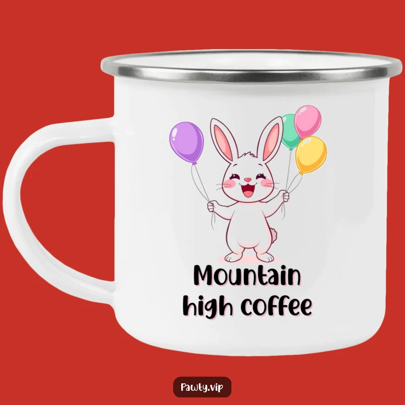 Durable Funny Kawaii Rabbit Juggling Camping Mug: Outdoor Party Gift