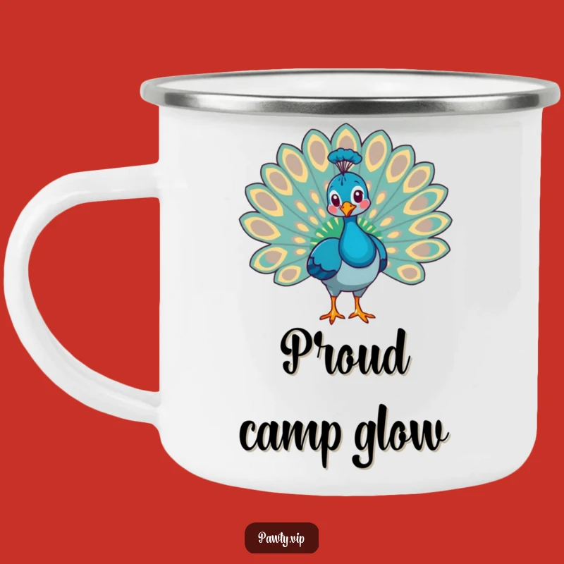 Funny Peacock Camping Mug - Hilarious Drinkware for Proud Outdoor Adventures