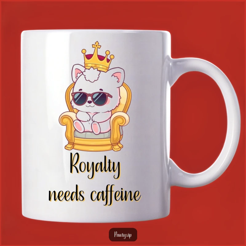 Funny Kawaii Royalty Mug - Hilarious Animal Throne Gift for Pampered Pups
