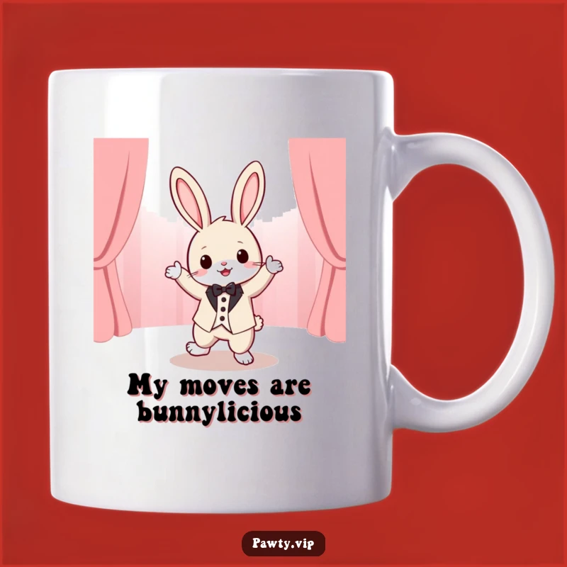 Funny Tuxedo Rabbit Dancing Mug: A Hilarious Gift for Dance Lovers and Cute Character Fans