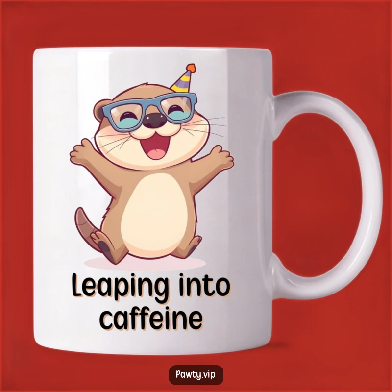 Funny Otter Mug, Party Glasses Otter, Perfect Joyful Excitement Gift