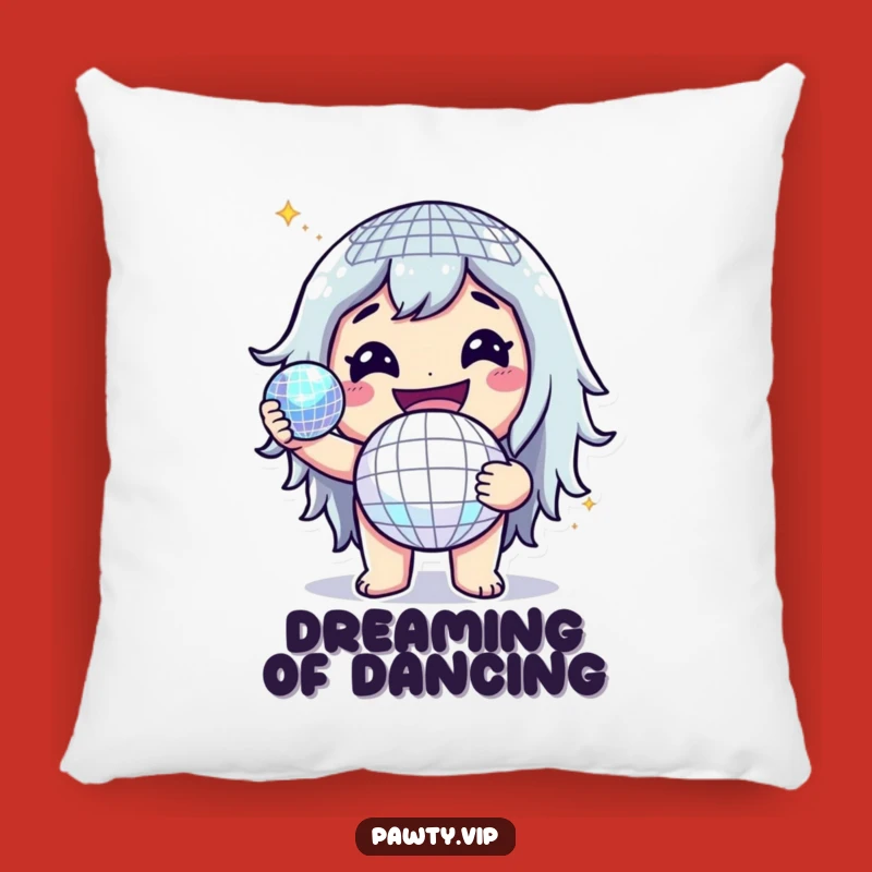 Funny Disco Ball Character Pillow: Soft, Cozy, Glittering Ball, Hilarious Home Decor Gift