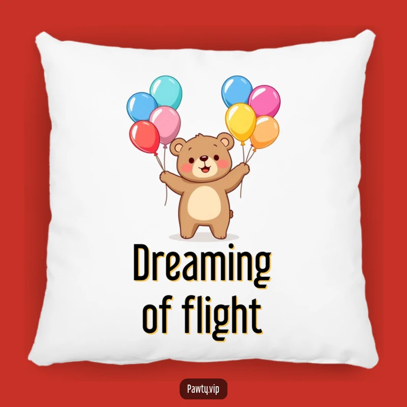 Funny Juggling Bear Balloons Pillow: Cozy Cheer for Your Home