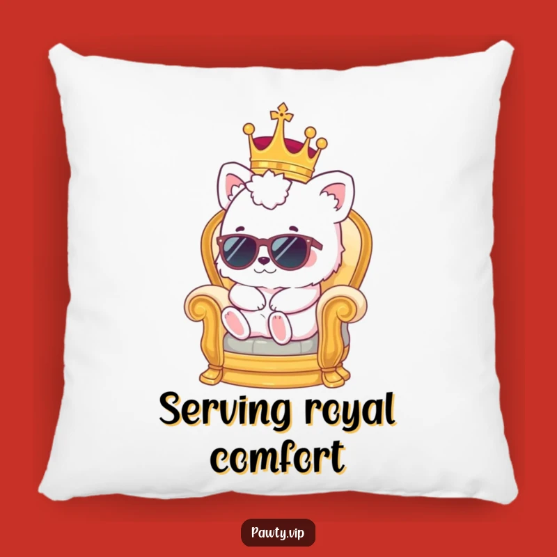 Funny Kawaii Throne Pillow - Cozy Regal Accent for Hilarious Lounging