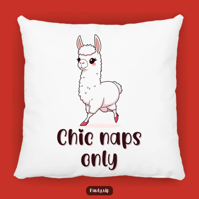 Funny Llama Pillow: Chic High Heels Llama Pillow, Cozy & Stylish Decor Gift