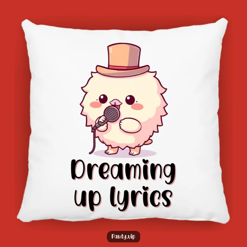 Funny Performer Pillow: Fluffy Top Hat Star's Cozy Comfort Gift