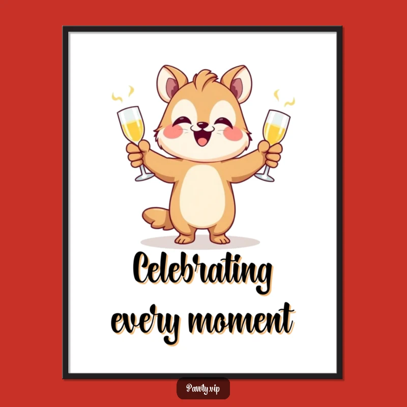 Funny Juggling Celebration Art Print - Hilarious Animal Decor for Instant Festivity