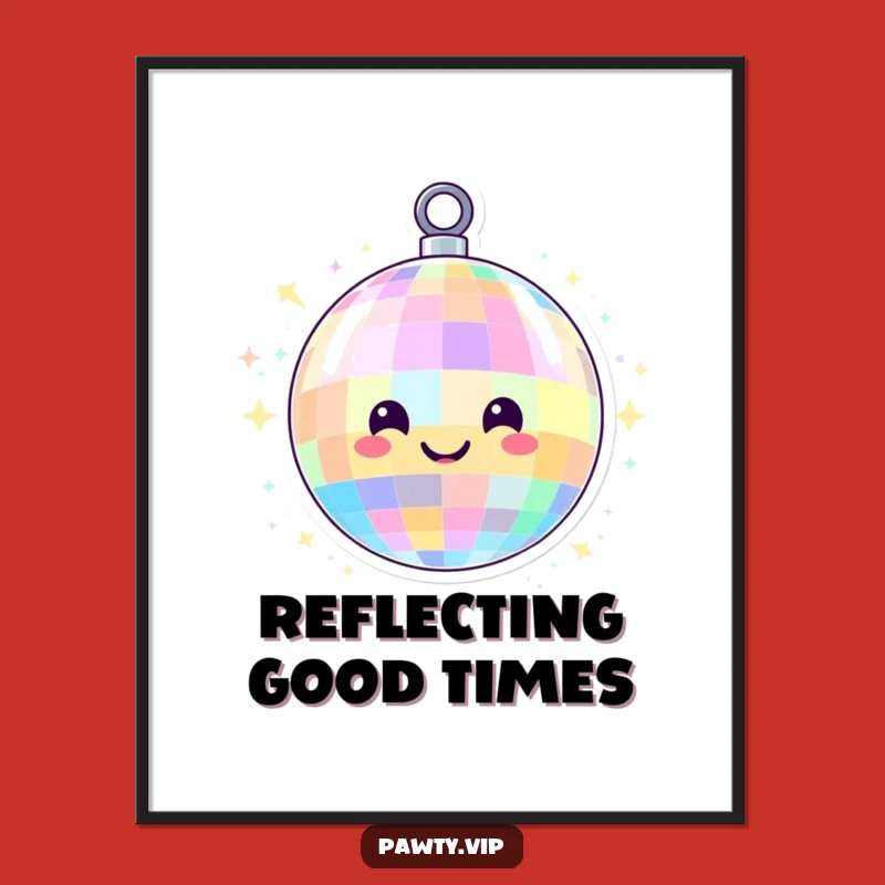 Funny Disco Ball Digital Print: Instant Party Lights & Smiles