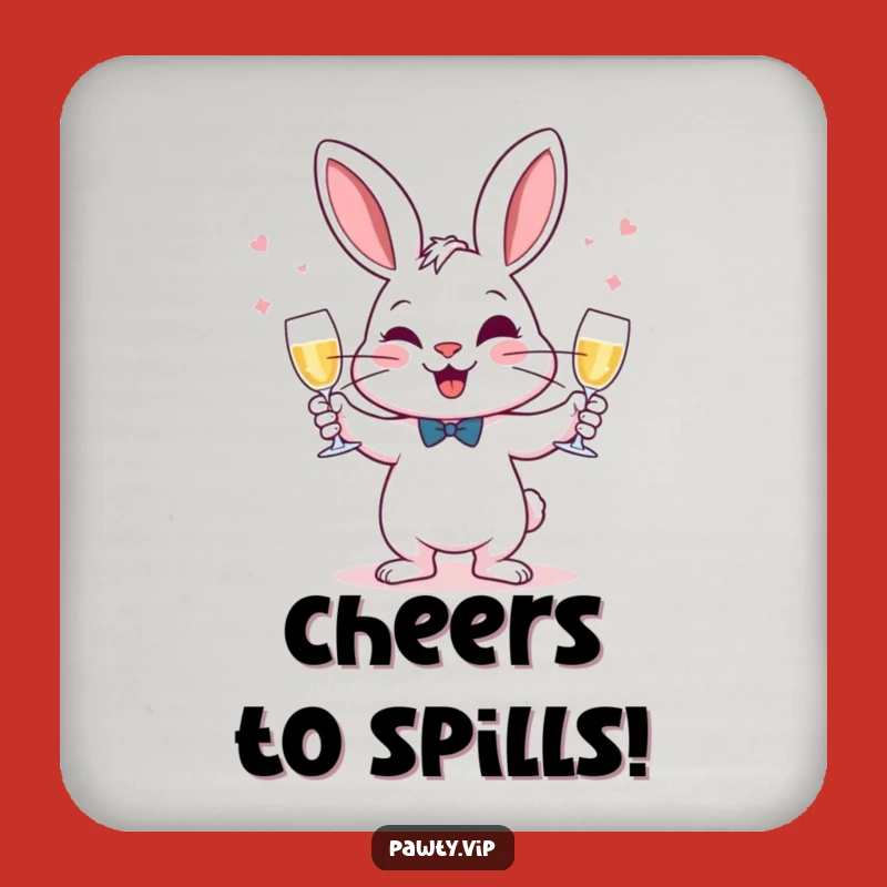 Cheers to Protection: Funny Juggling Rabbit Coasters, the Ultimate Funny Gift!