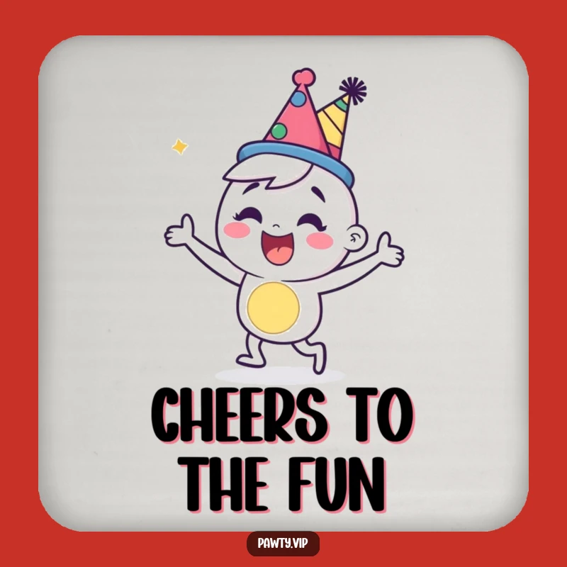 Funny Party Character Drink Coaster: Happy Dancer Bar Gift
