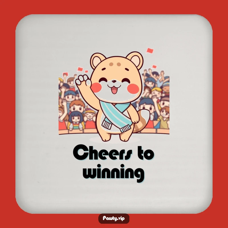 Funny Sash Animal Coaster - Champion Waves Decor - Great Funny Gift!