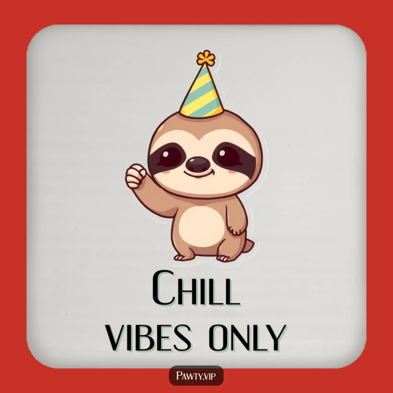 Funny Sloth Coaster Set: Trendy Party Sloth Fist, Protect Surfaces with Humorous Style