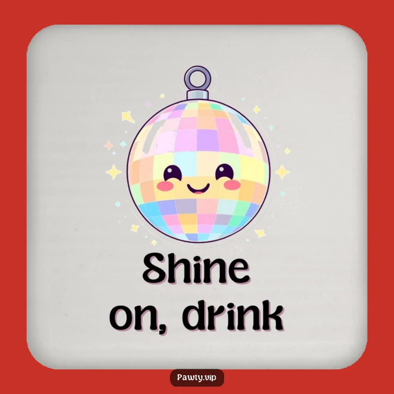 Funny Disco Ball Coaster: Lights & Smiles for Party Tabletops