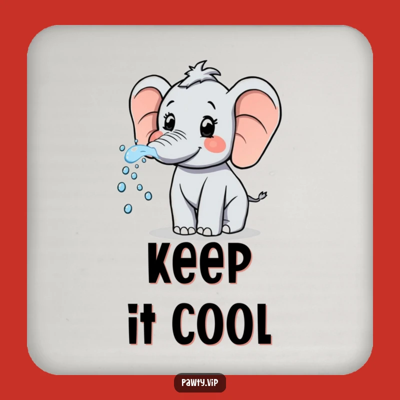 Funny Elephant Water Spray Coaster Set: Hilarious Decor for Refreshing Drinks