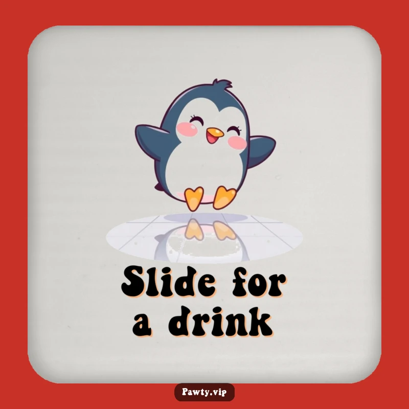 Funny Penguin Dance Coaster Set: Hilarious Decor for Groovy Drink Protection