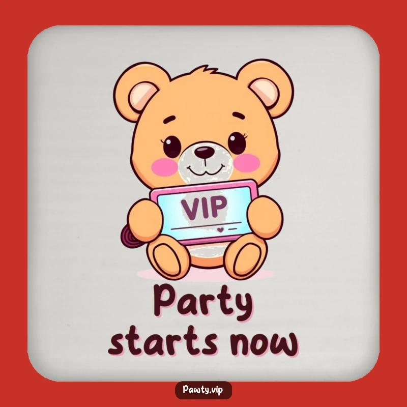 Funny VIP Bear Coaster Set: Exclusive Protection for Your Drinks
