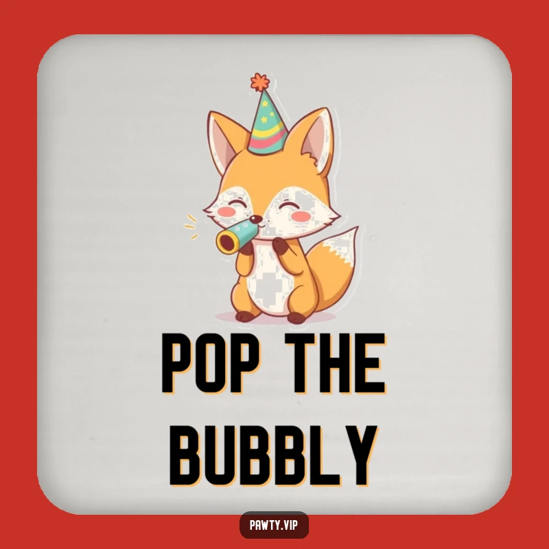 Funny Fox Party Coaster: Protect Your Surfaces With Hilarious Style