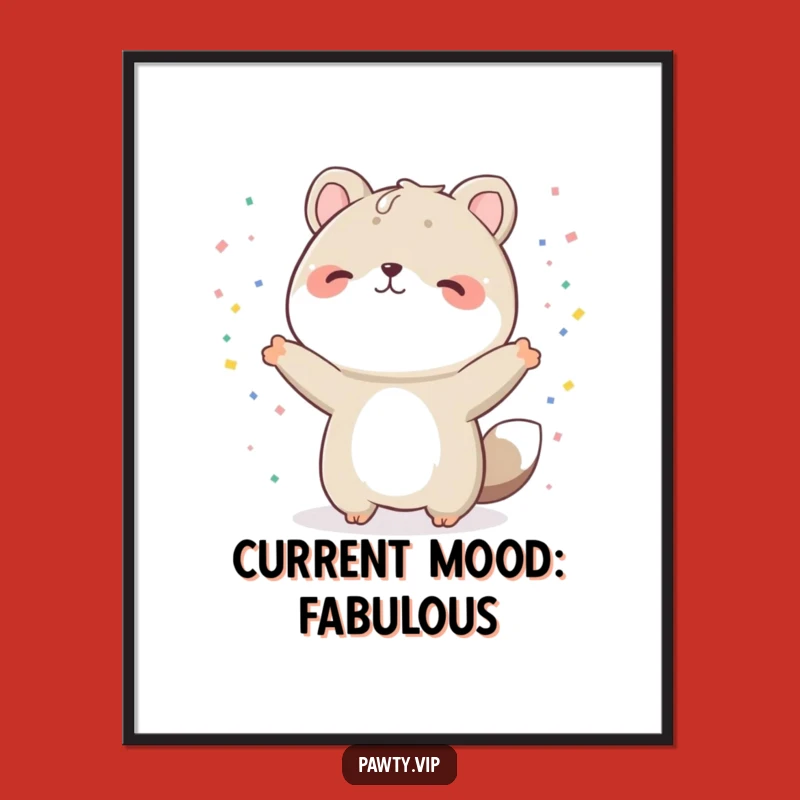 Funny Animal Celebration Poster - Bring Joyful Vibes to Your Space