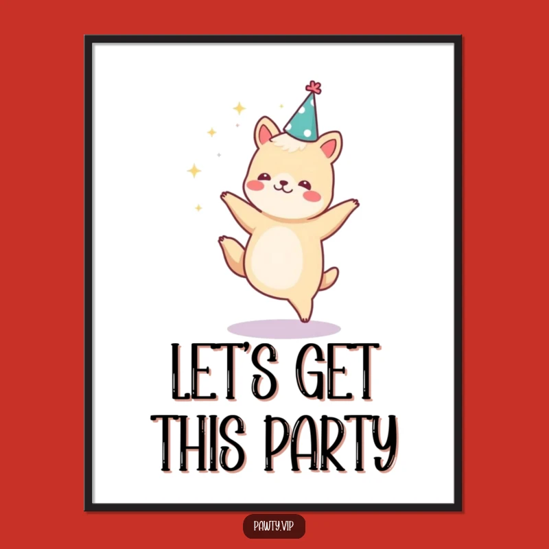 Funny Dancing Animal Poster - Hilarious Party Art for a Joyful Vibe