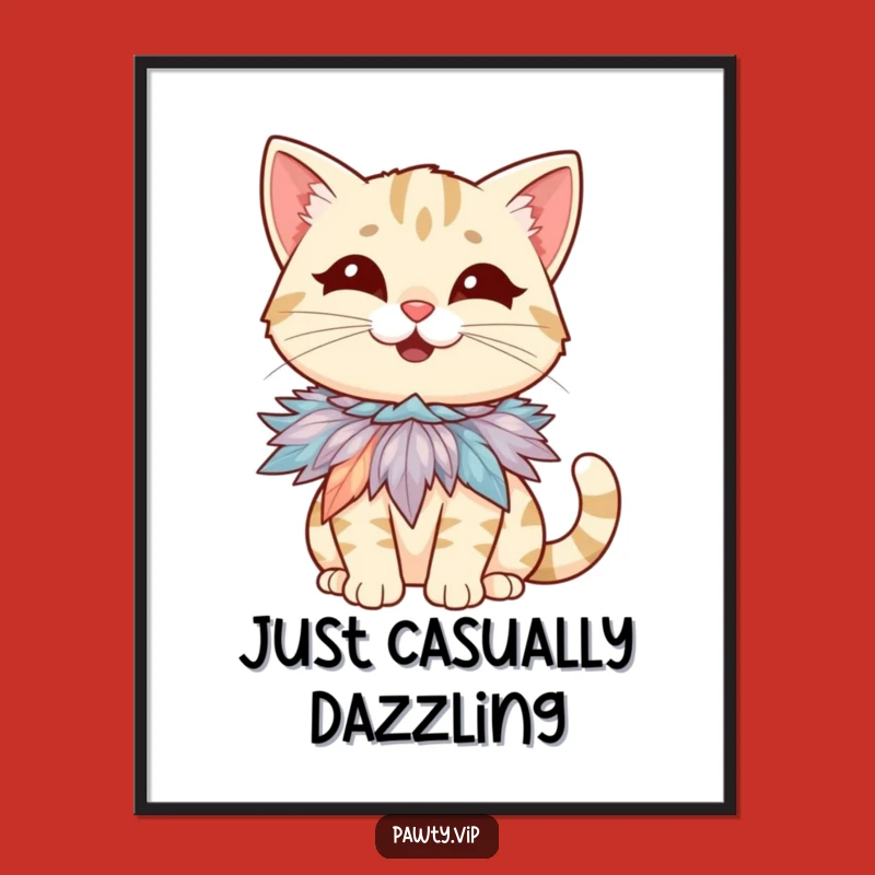 Funny Giggling Cat Poster: Bring Glamour and Giggles Home!
