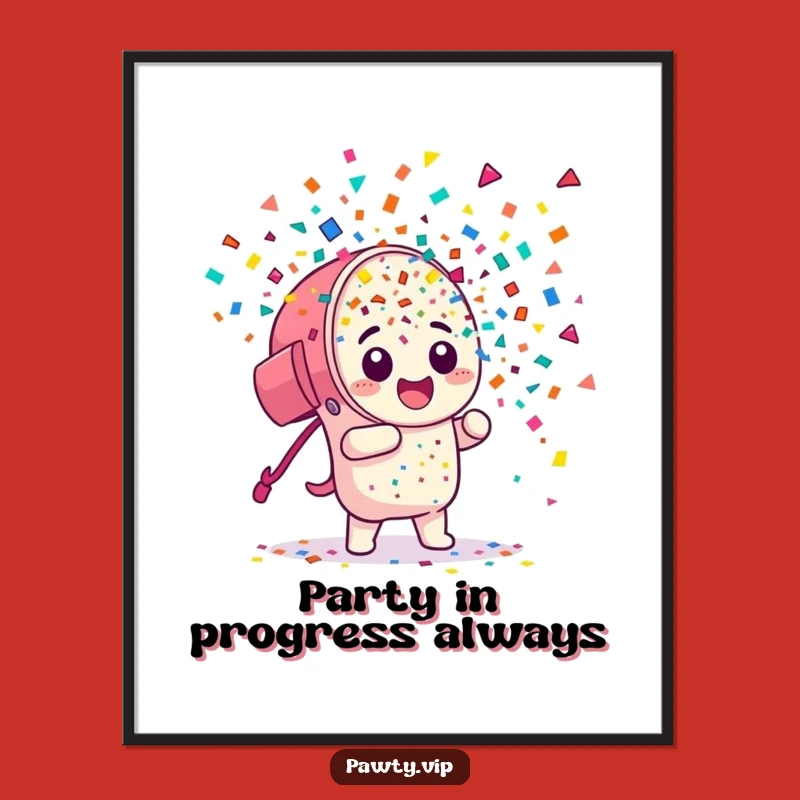 Funny Confetti Cannon Poster: Add a Burst of Joyful Color to Your Walls