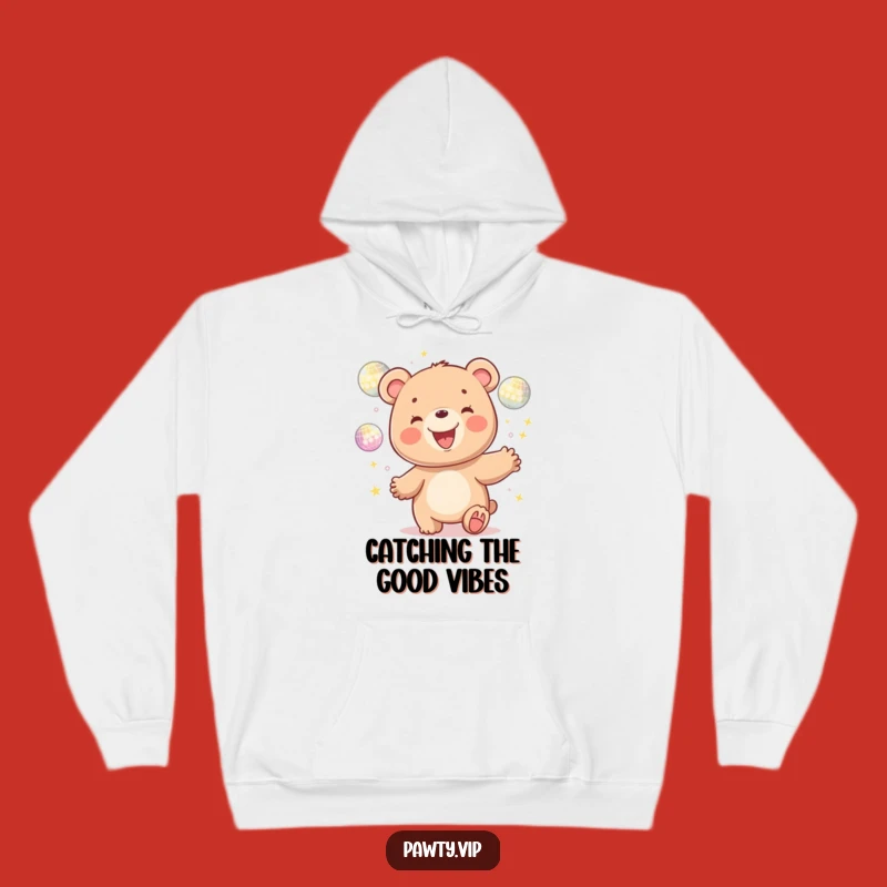 Funny Disco Bear Juggling Hoodie: Stay Warm and Fun with This Hilarious Cozy Wear