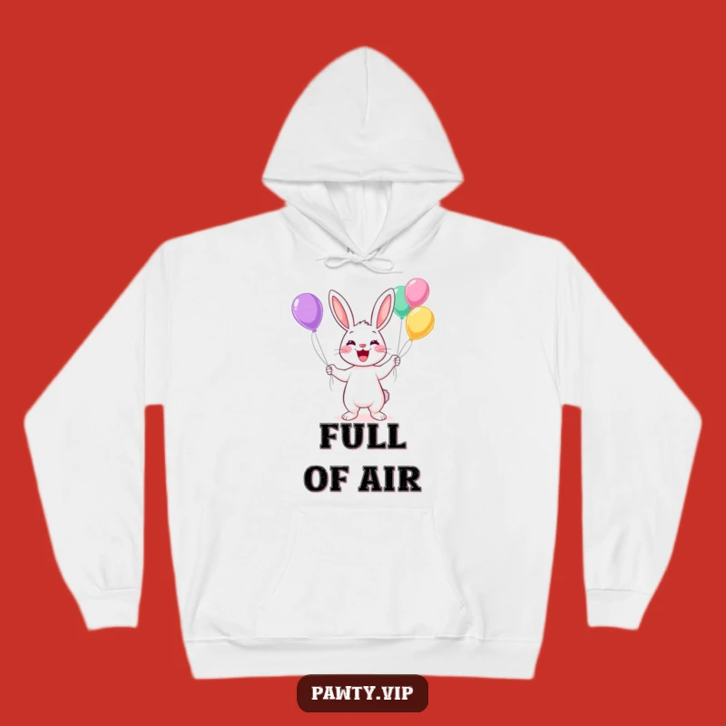 Cozy Funny Kawaii Rabbit Juggling Hoodie: Warm Party Comfort Gift