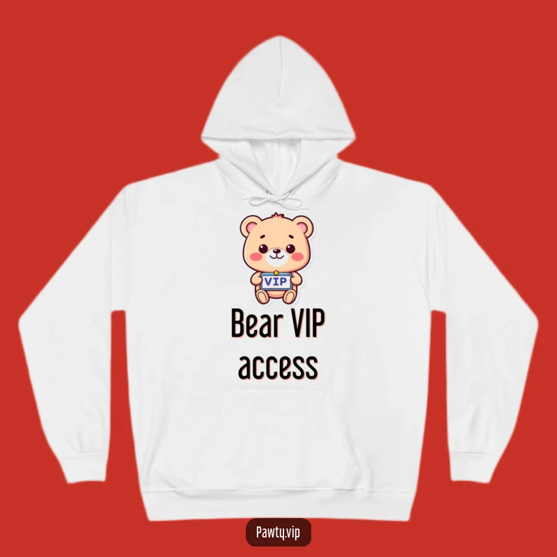 Cozy Funny VIP Bear Hoodie: Stay Warm and Hilarious, Great Funny Gift!