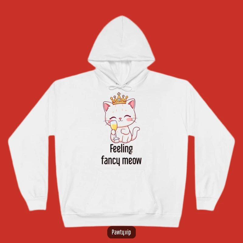 Funny Kawaii Cat Hoodie: Cozy Royal Kitty Sweatshirt, Perfect Warm Funny Gift