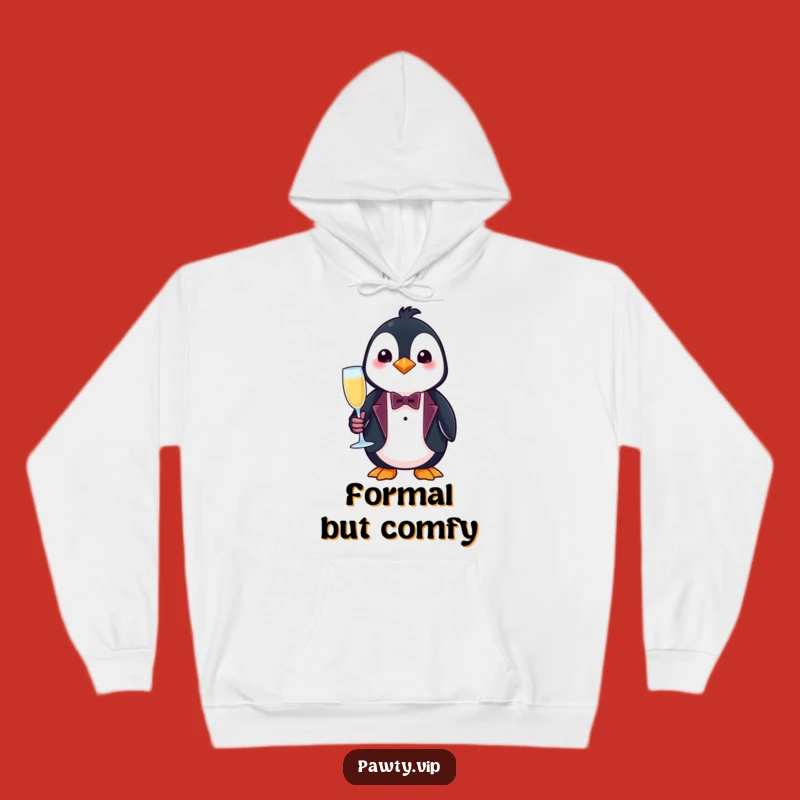 Funny Penguin Tuxedo Hoodie – Cozy & Chic Formal Wear Gift