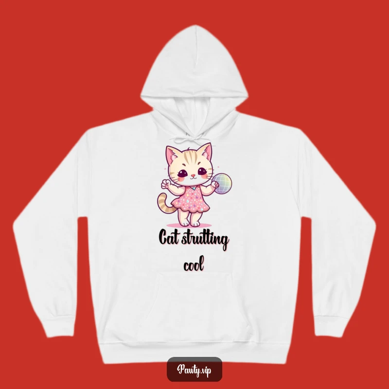 Funny Disco Cat Sequin Dress Hoodie: Cozy and Glamorous Fun