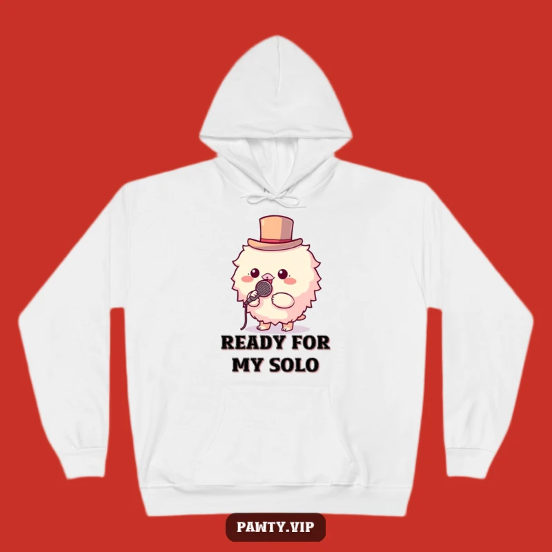 Funny Cozy Performer Hoodie: Fluffy Top Hat Star's Comfort Gift