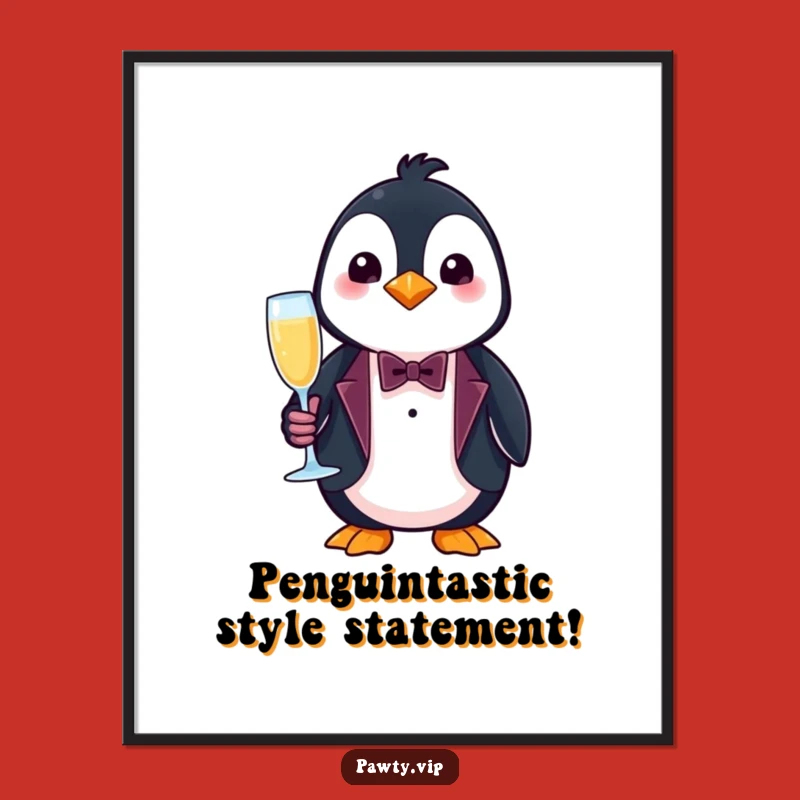 Free Printable Penguin Wall Art: Funny Downloadable Decor for a Sophisticated Vibe