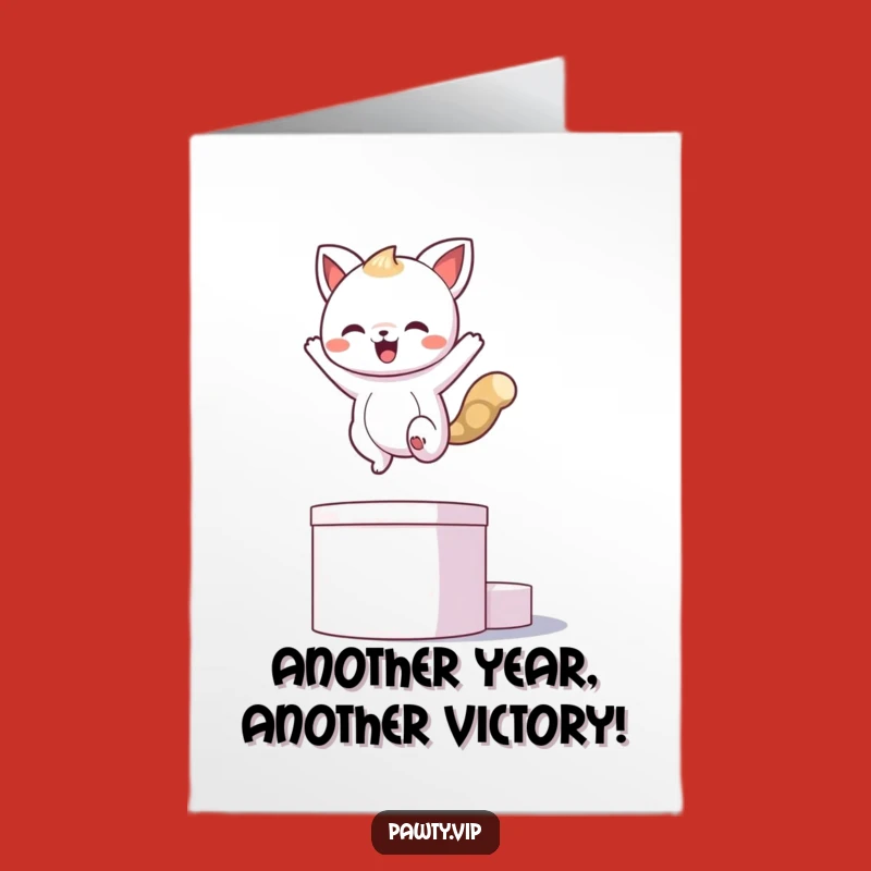 Free Printable Birthday Card: Funny Kawaii Animal Wins Big!