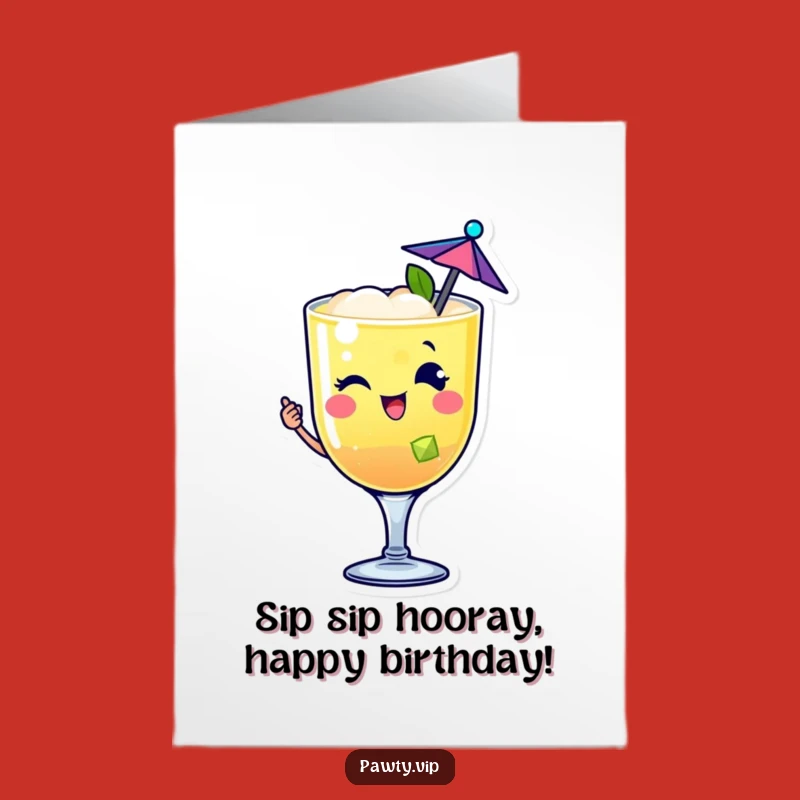 Cocktail Birthday Card: Free Printable & Funny Downloadable Gift