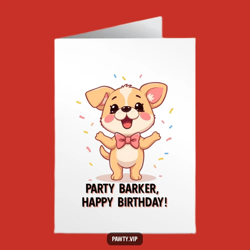 Free Printable Birthday Card: Dapper Dog Celebration - Downloadable & Print at Home Fun!