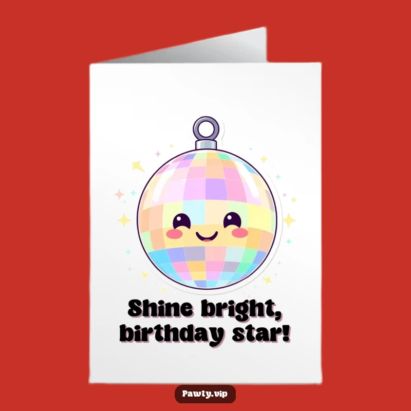 Free Printable Disco Birthday Card: Funky Ball, Perfect Funny Downloadable Gift!