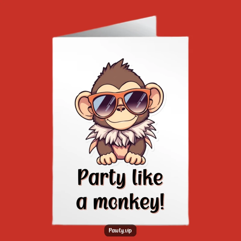 Free Printable Monkey Birthday Card: Funny Downloadable Gift for a Wild Celebration