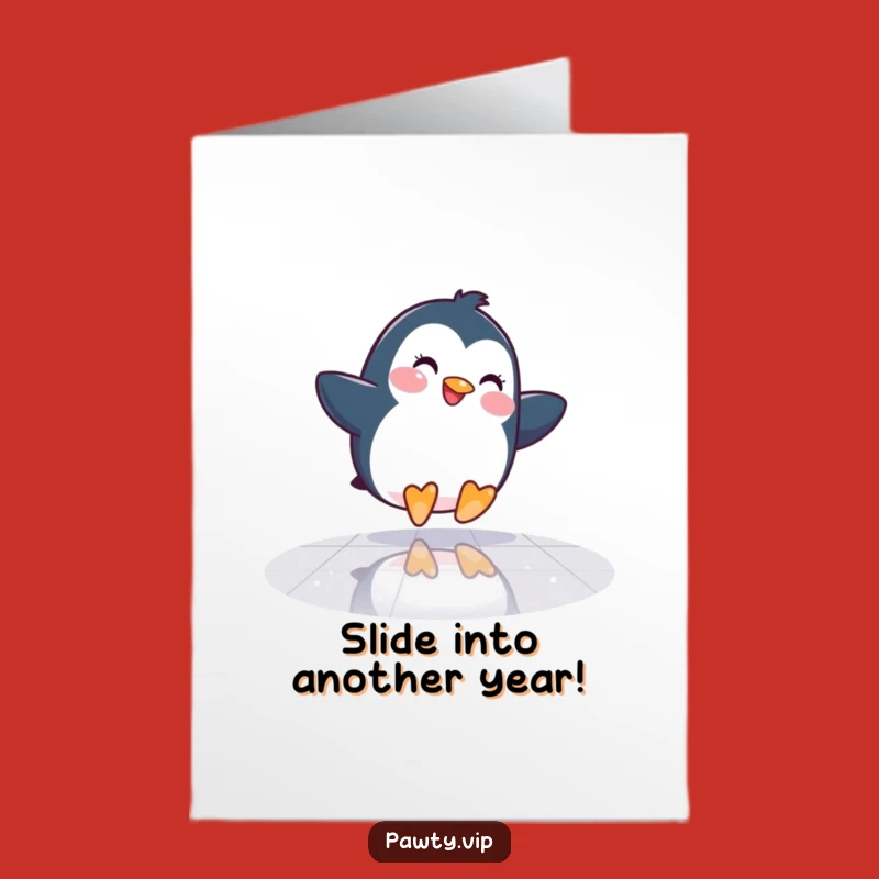 Free Printable Penguin Birthday Card: Dance Party, Funny Downloadable Gift