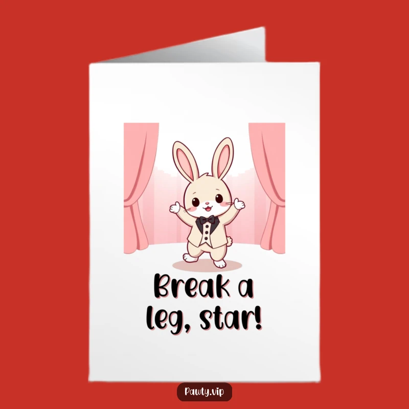 Free Printable Congrats Card: Dapper Dancing Rabbit for a Humorous, Downloadable Celebration