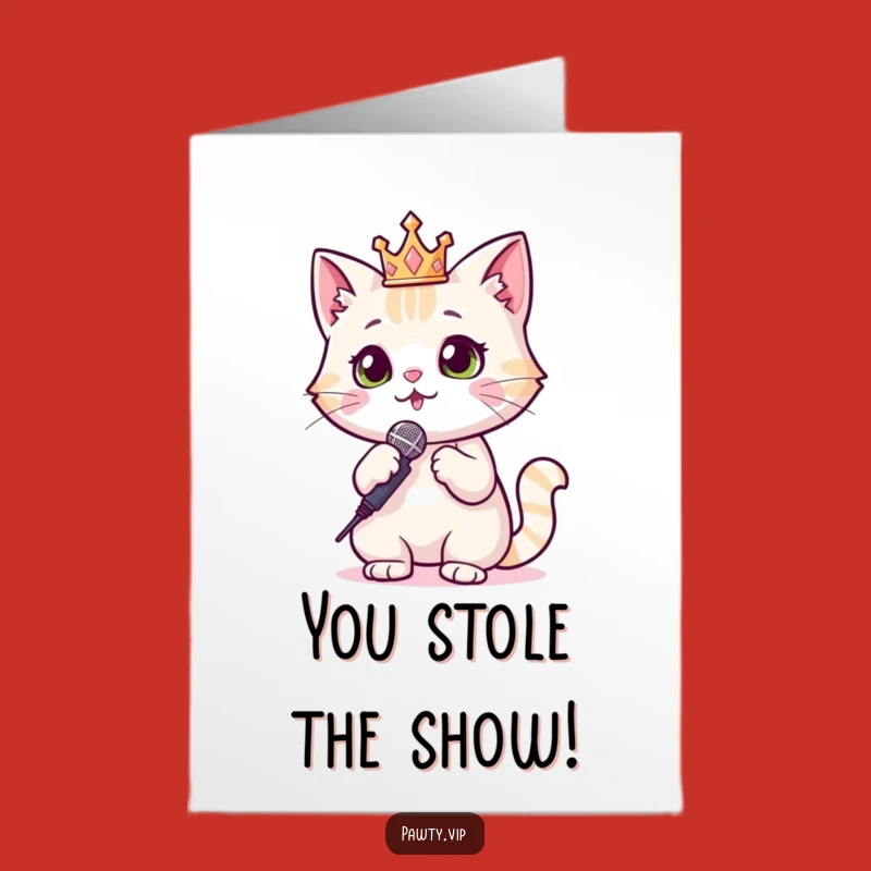 Free Printable Congrats Card: Diva Cat's Encore - Downloadable & Print at Home!